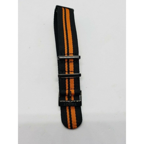 Tissot Black Orange Watch Strap Band Men